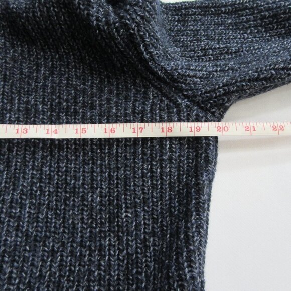 Abercrombie & Fitch Blue Wool Blend Button Front Sweater - Picture 7 of 9